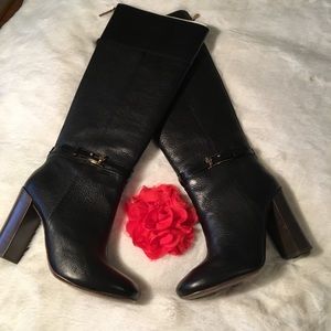 Tory Burch tall Jenna 110mm tumbled leather boots